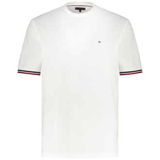 T-Shirt mit Kontrastdetails weiß_YBR | 3XL
