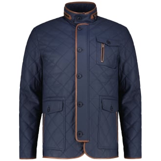 Gesteppte Lederjacke aus Lammnappa blau_BLAU | 62