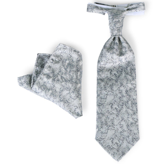 Plastron mit Einstecktuch hellgrau_46 | One Size