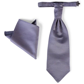 Plastron mit Einstecktuch blau_24 | One Size
