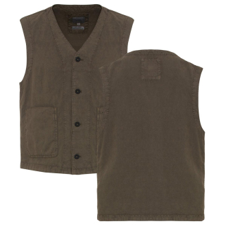 Weste aus Leinenmischung khaki_93/95 | 66
