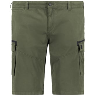 Cargo-Bermudas mit Stretch oliv_7940 | W46
