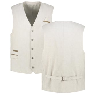 Weste mit Leinen beige_28 | 62