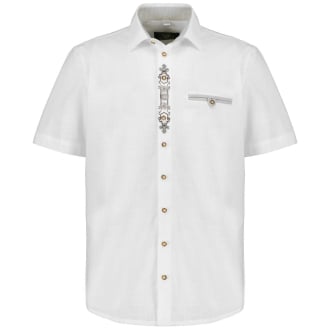 Trachtenhemd mit Elasthan weiß_01 | 3XL