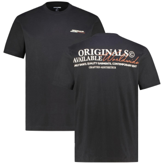 T-Shirt mit Print schwarz_BLACK | 3XL