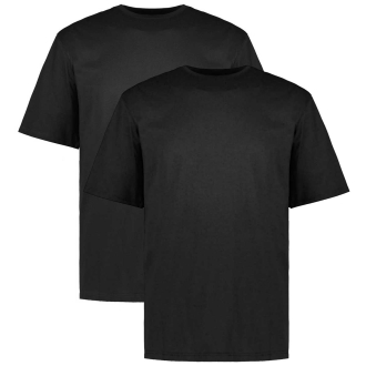 Doppelpack T-Shirt aus Baumwolle schwarz_700 | 3XL