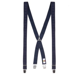 Extra breiter Hosenträger mit feinem Rautenmuster blau_520 | 130