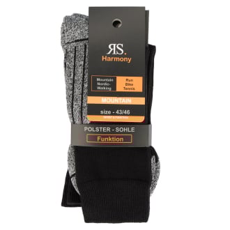 2er-Pack Funktionssocken grau/schwarz_GRAUSCHWARZ | 43-46