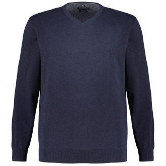 Feinstrick-Pullover aus Pima Baumwolle dunkelblau_135 | 3XL