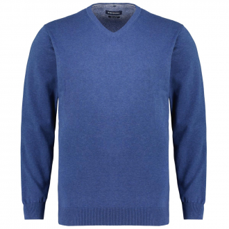 Feinstrick-Pullover aus Pima-Baumwolle jeansblau_144 | 3XL