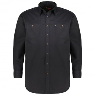 Freizeithemd aus Baumwolle schwarz_290 | 3XL