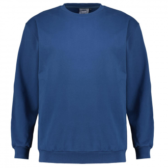 Basic Sweatshirt aus weichem Baumwoll-Stretch blau_160 | 3XL