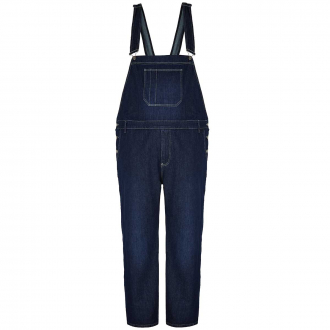 Jeans-Latzhose mit elastischen Einsätzen jeansblau_597 | 3XL