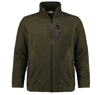 Jacke aus Strickfleece oliv_315 | 3XL
