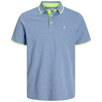 Poloshirt mit Kontrastdetails blau_BRIGHT COBALT/NEON | 3XL