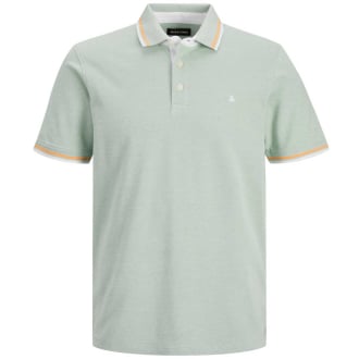 Poloshirt mit Kontrastdetails grün_GRANITE GREEN/PLAY | 6XL