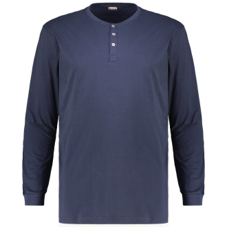 Shirt mit Serafinokragen dunkelblau_360 | 3XL