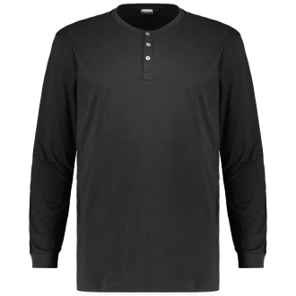 Shirt mit Serafinokragen schwarz_700 | 3XL