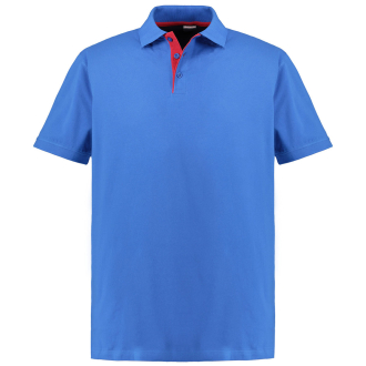 Piqué-Poloshirt mit kontrastfarbener Knopfleiste blau_340 | 3XL