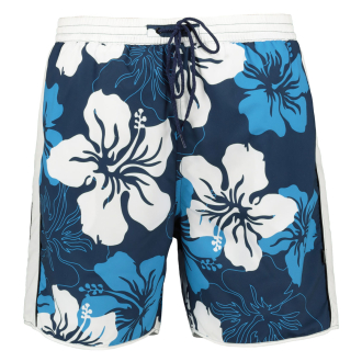 Badeshorts mit großflächigem Print dunkelblau_360 | 10XL