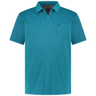 Poloshirt "Stay Fresh", bügelleicht blau/grün_679 | 6XL