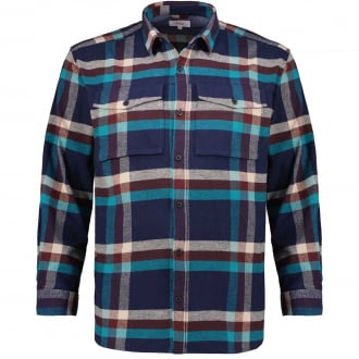 Kariertes Flanellhemd aus Biobaumwolle blau_58N1 | 3XL