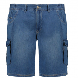 Jeans-Cargoshorts mit Gummibund blau_597 | 3XL