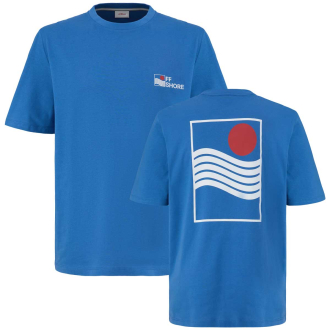 T-Shirt mit Print auf Vorder- und Rückseite blau_54D1 | 3XL