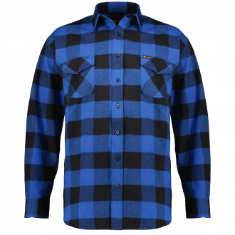 Klassisches Holzfällerhemd mit großem Karomuster blau/schwarz_00266 | 5XL