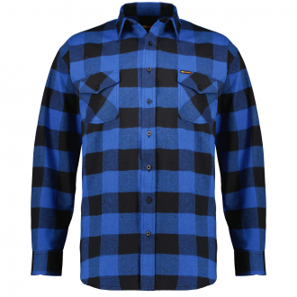 Klassisches Holzfällerhemd mit großem Karomuster blau/schwarz_00266 | 7XL