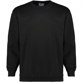 Basic Sweatshirt aus weichem Baumwoll-Stretch schwarz_77 | 3XL