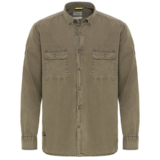 Freizeithemd im Garment-Dyed-Look khaki_93/95 | XXL