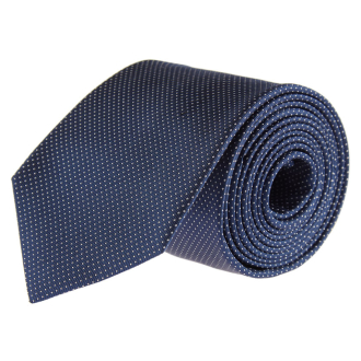 Krawatte aus Seide, gepunktet dunkelblau_15 | One Size