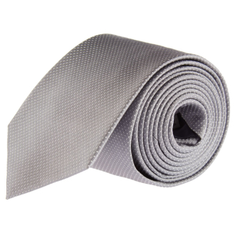 Krawatte aus Seide, gepunktet hellgrau_24 | One Size