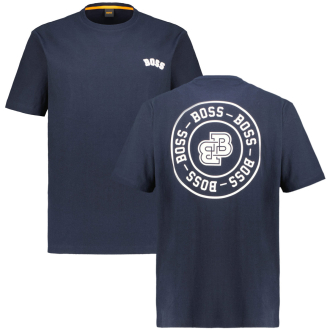 T-Shirt mit Logo-Print dunkelblau_404 | 5XL