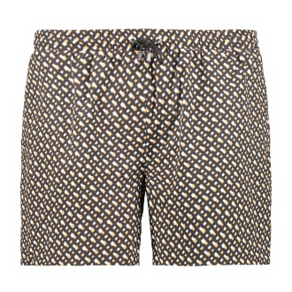 Badeshorts mit Allover-Muster schwarz_260 | 3XL