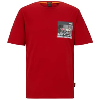 T-Shirt mit Foto-Print rot_624 | 5XL