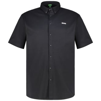 Freizeithemd aus Stretch-Jersey schwarz_003 | 3XL