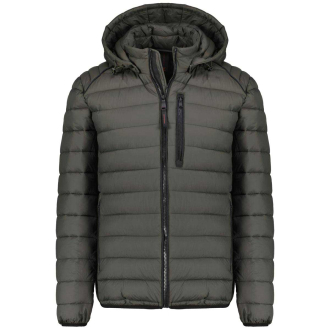 Leichte Steppjacke mit abnehmbarer Kapuze dunkelgrün_338 | 3XL
