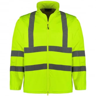 Funktionale Warnschutzjacke mit abtrennbaren Ärmeln gelb_400 | 3XL