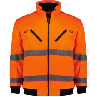 Warnjacke gefüttert mit abnehmbaren Ärmeln orange_200 | 3XL