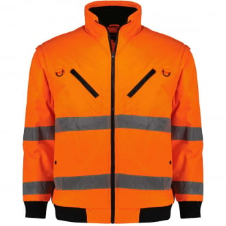 Warnjacke gefüttert mit abnehmbaren Ärmeln orange_200 | 3XL