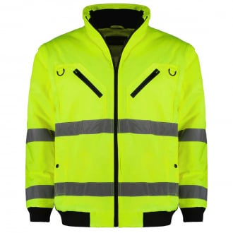 Warnjacke gefüttert mit abnehmbaren Ärmeln gelb_400 | 3XL