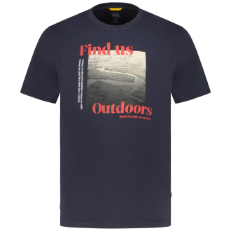 T-Shirt mit Print dunkelblau_48 | 3XL