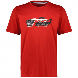 T-Shirt mit Logo-Print rot_432 | 3XL