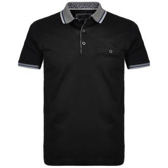 Poloshirt aus merzerisierter Baumwolle schwarz_009 | 4XL