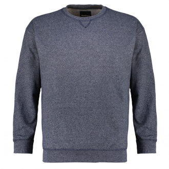Sweatshirt in melierter Optik blau_0555 | 3XL