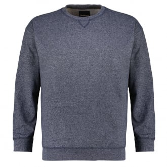 Sweatshirt in melierter Optik blau_0555 | 4XL