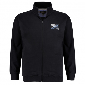 Sweatjacke mit Logo-Stickerei schwarz_0099 | 5XL