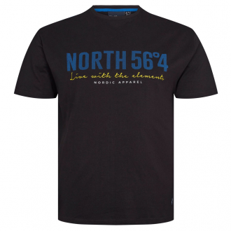 T-Shirt mit Frontprint "North 56" schwarz_0099 | 3XL